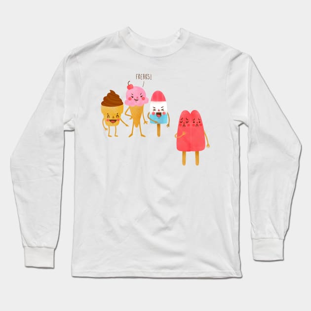 freaks Long Sleeve T-Shirt by evapuyal